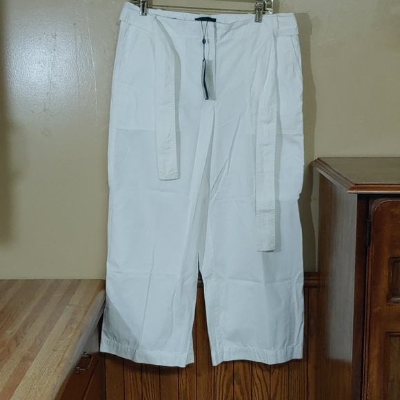 Talbots 🆕 Heritage Tie Waist Crop Pants 12 - Picture 2 of 11